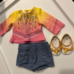 American Girl Lea Clark Bahia outfit shorts tee sandals